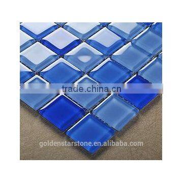 Sea Blue crystal glass mosaic tile with good quality