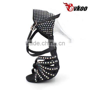 8.5cm high heel Black satin shiny dance shoe covers