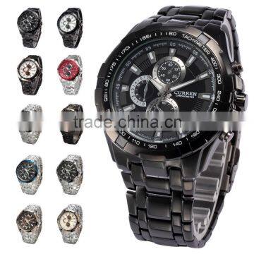 CURREN White Luxury Sport Analog Army Military Steel Band Men's Quartz Watch photo-6