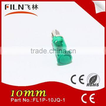 waterproof electrical lamp plastic 10mm green illuminated Indicator Light