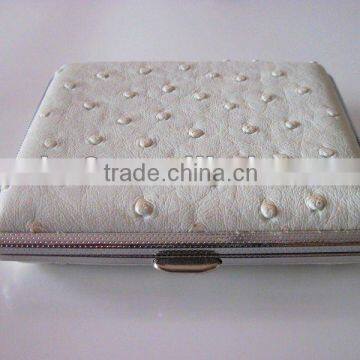 Novelty Metal Cigarette Case, Leather Cigarette Box