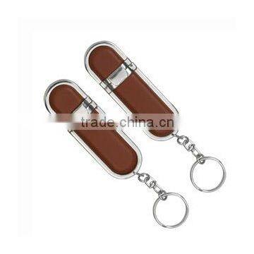 Leather material Commercial Memory Stick 32GB 64GB Key Chain Pendrive