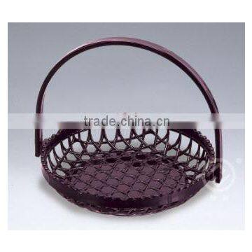 purple cheap plastic food serving basket with handles