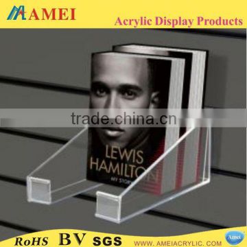 High clarity clear acrylic wall mounted cd rack