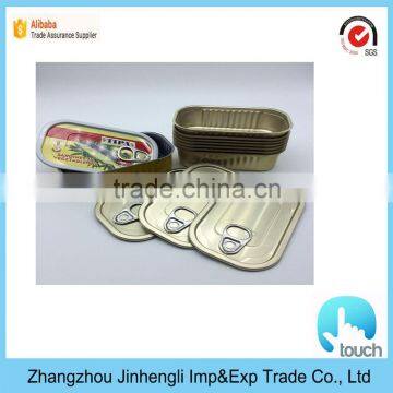 aluminum tuna tin can easy open ends can square meat tin