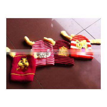 Wholesale promotional OEM hot sale high quality wool hat design, handmade knitted kids wool hats