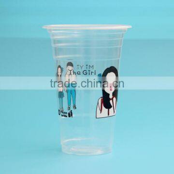 Reusable Transpartent PP Plastic Cup With Dome Lid and Straw photo-2