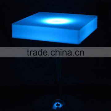 LED Remote Tall Square Coffee Table/ Hot Sell LED Rechargeable Coffee Table/LED Outdoor Lawn Square Table photo-3