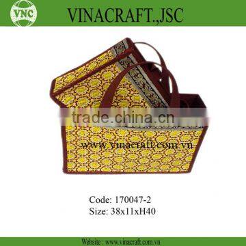 Foldable lady bag with fabric inside - Set of 2