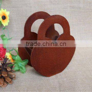 Wine Red Color Decorative Small Hanging Wooden Key Boxes With Handle photo-2