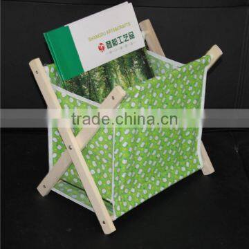 Custom Antique Wooden Magazine Rack With Cloth Wholesale photo-5