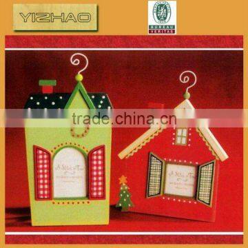 Antique Wooden Christmas Decorations House for Cars photo-5