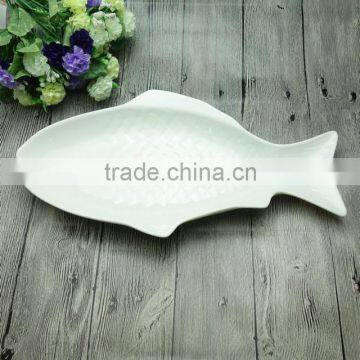 Durable Hotel Used Fish Dish Cheap Wholesale Ceramic White Dinner Plate photo-2