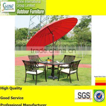 Outdoor furniture cast aluminum dining table and chair with umbrella patio furniture garden furniture home furniture