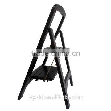 High Quality 3 Step Wood Fold Step Stool Multifunction Step Ladder photo-4