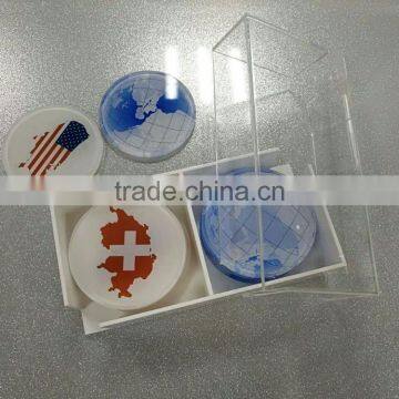 2017 China Factory Custom Acrylic Tea Cup Coaster/coffee Cup Coaster photo-4