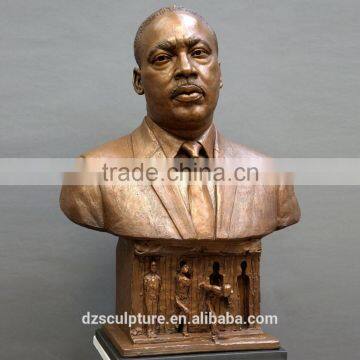 Black American leader Martin Luther King bust sculpture