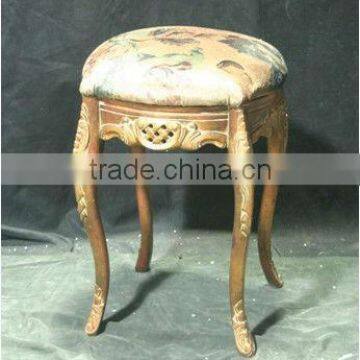 Antique European style gold leaf stool