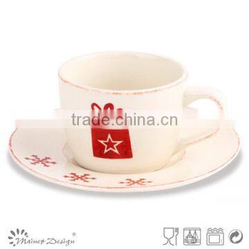 Good quality novel gift design ceramic cup and saucer