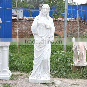 famous christian sculpture white marble meditating jesus statue