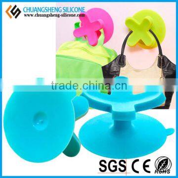 2016 Newest silicone wall hangle hook, eco-friendly sucking wall hook, mini silicone hooks