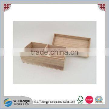 Cheap Unfinished Wooden Tea Box With Moved Lid photo-3