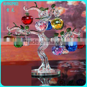 Colorful crystal apple tree for christmas ornament and decoration