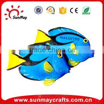 Polyresin colored fish fridge magnet