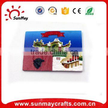 Oem hot sale 3d polyresin GRETE souvenir fridge magnet for sale