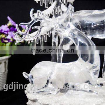 Clear Standing and Crouching Deer and Tree With LED Light for 2015 photo-6