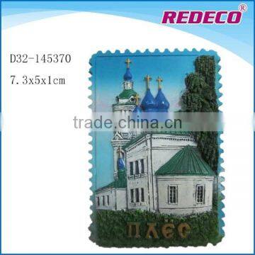 Poly resin magnet Russian tourist souvenir