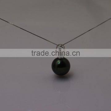 11-12mm TahitIan peacock green pearls pendant name designs