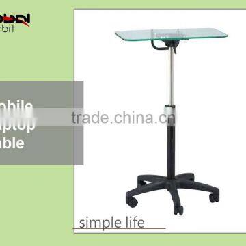 Workstation Steel Frame Rolling Computer Desk With Silding Keyboard Shelf photo-2