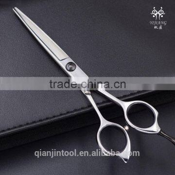 Hairdressing scissors with opposing handle for hair accessories