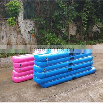 High Quality DWF Pink Or Blue Color Inflatable Air Mat / Inflatable Air Gymnastics Balance Beam For Sale