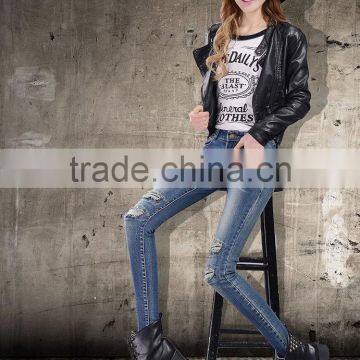 2016 new spring denim jeans female slim jeans