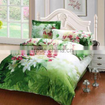 100% linenchina manufacturer digital printed cotton bed linen