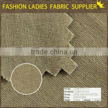 Cotton Linen Fabric Wholesale Solid Woven Shirting Linen Fabric Shaoxing Textile Pants Linen Fabric photo-3