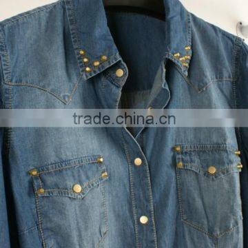 GZY Cotton Jeans Long Shirt Jeans Jacket Sewing Machine Price Jeans Factory China2017