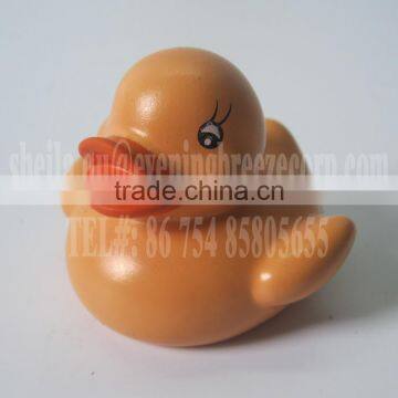 5cm mini orange skin rubber duck, promotion skin duck, floating skin bath duck toy