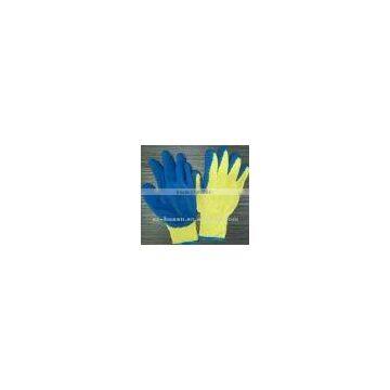 High Quality durable Latex coating safety gloves/ polyctton gloves withlatec coating