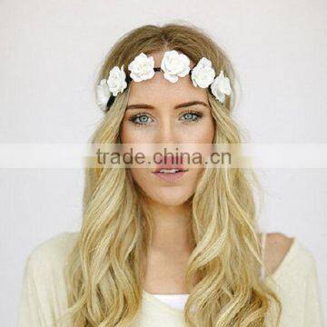 Europe trendy flower torse,bride wedding party floral headband made in China