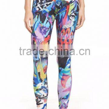 Custom Design Women Yoga High Waist Sport Leggings Digital Print Fitness Pants photo-3