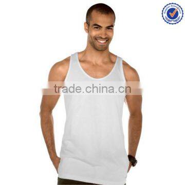 Blank white gym tanktops for mens plain cotton male gym tanktops