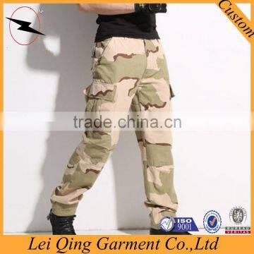 Mens Top Quality Pockets Camouflage Knee Zipper Pants photo-3