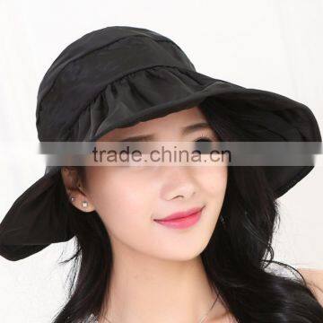 Zm40592b Wholesale Fashion Pure Color Summer Women Sun Hats Big Brim Hats photo-2