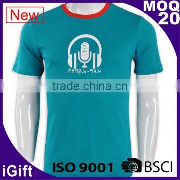 100% Polyester High Quality Business Tight Fit Mens t Shirts photo-5