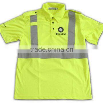 IS09001/BSCI Factory Safety Reflective Work Shirt 100% Cotton Life Polo t Shirt photo-4