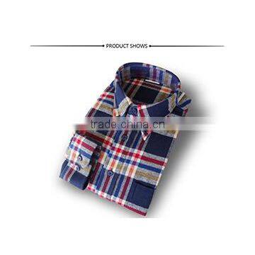 2015 new Brand Autumn Flannel mens plaid warm fashion shirt
