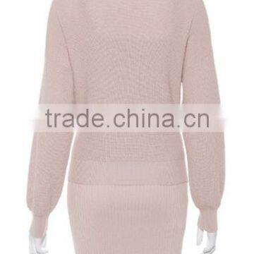 2018 OEM Custom-Made Womens Full Sleeve Sweater Dresses and Cardigan in One Set photo-4